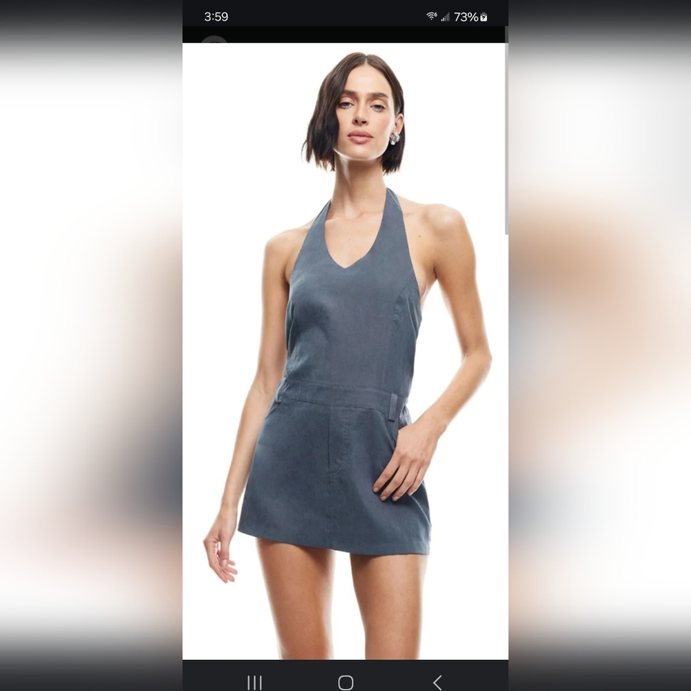 Lioness Gray Halter Sundress Resort Wear